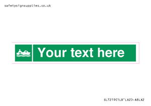 Custom sign safe condition Rescue boat